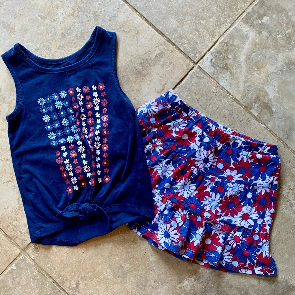 🇺🇸Patriotic 2-Piece Skort Set 2T